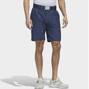 NWT Adidas sz 32 Ultimate365 Print Golf Shorts Collegiate Navy Semi Flash Aqua